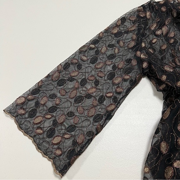 EMBROIDERED Mesh Dress Cardigan / Beach Cover Up - Picture 5 of 10